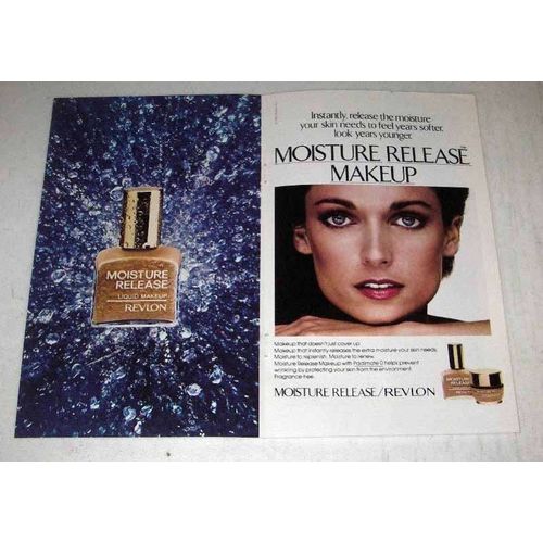 1980 Revlon Moisture Release Liquid Makeup Ad
