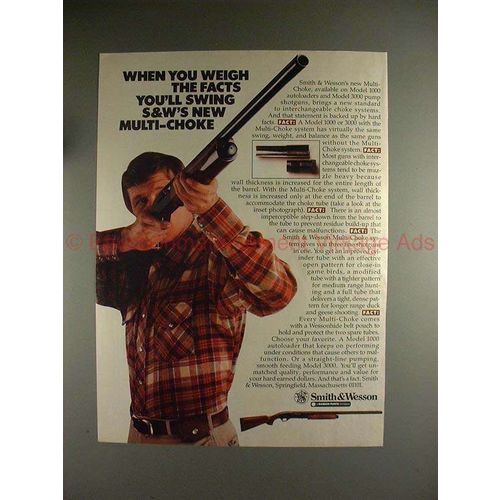 1982 Smith & Wesson Model 1000 & 3000 Shotgun Gun Ad!!