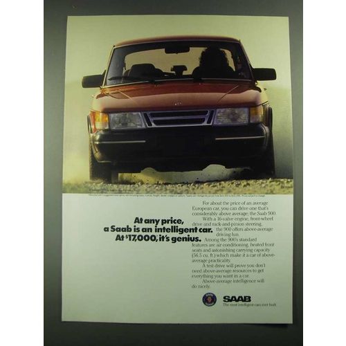 1988 Saab 900 Car Ad - At Any Price Is An Intelligent Car