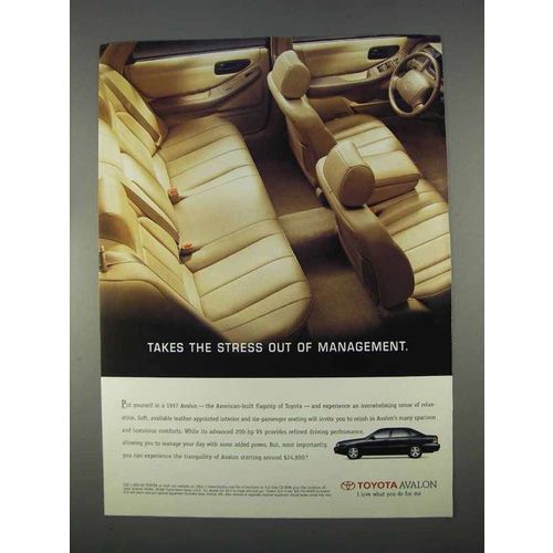 1997 Toyota Avalon Car Ad - Stress Out of Management