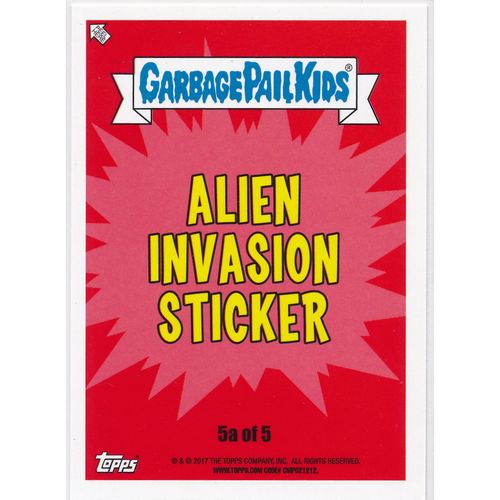 GPK Adam-Geddon Alien Invasion Sticker 5a Independence Dale