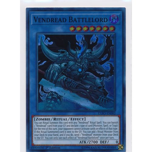 YuGiOh Extreme Force EXFO-EN082 Vendread Battlelord 1st Edition