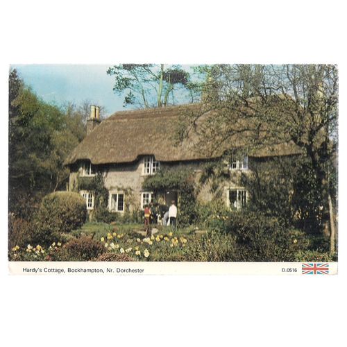 THOMAS HARDY'S COTTAGE nr. Dorchester, Dorset used postcard. 1990 postmark =