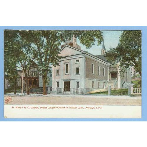 CT Norwich St Mary's R C Church Oldest Catholic Church In Eastern Conn Str~655