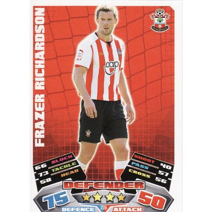 Match Attax Championship 2011/2012 235 Frazer Richardson Southampton