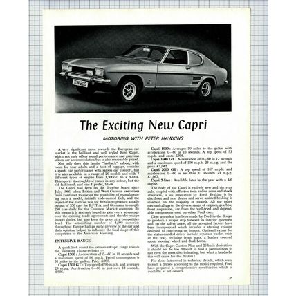 (6381) The Ford Capri REVIEW - 1969 Article