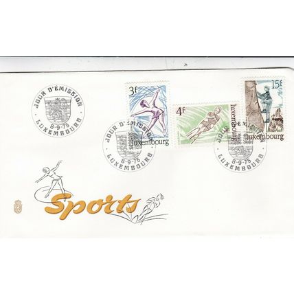 Luxembourg 1975 Sports FDC special cancel Unaddressed VGC