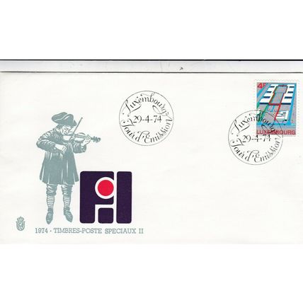 Luxembourg 1974 International Fair FDC special cancel Unaddressed VGC