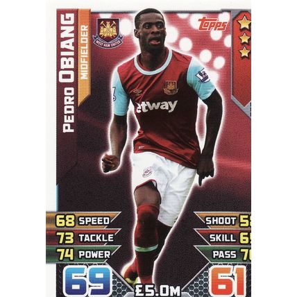 Match Attax 2015/2016 355 Pedro Obiang West Ham United