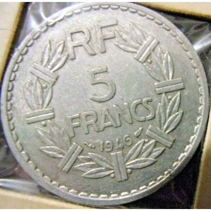 1946 France-5 Francs-Extremely Fine detail