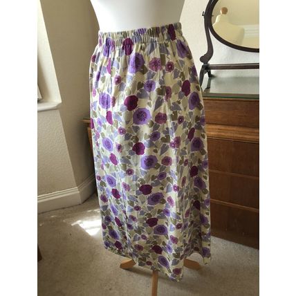 Nicole Vintage Two Piece Jersey Skirt And Top Size 10 Shirt Size 8 Floral Print