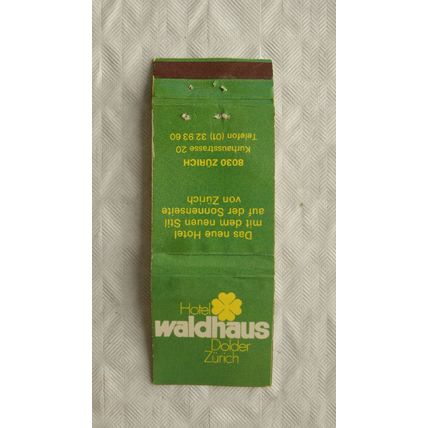 Matchbook cover Hotel Waldhaus, Zurich