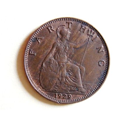 1929 Farthing ¼d 001 NICE