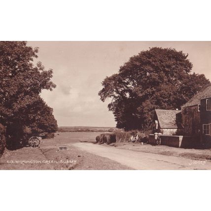 Deserted Cart Bicycle Rabbit Cage At Wilmington Green Sussex Postcard