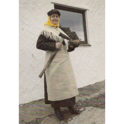 Carmarthenshire Copper Mining Lady Miner Fashion Dress Welsh Costume Postcard