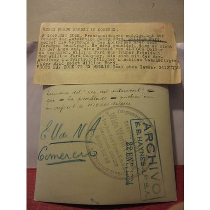 WILLIAM FORD, BROTHER OF HENRY FORD 1934 press release photograph Ford Motor Co#