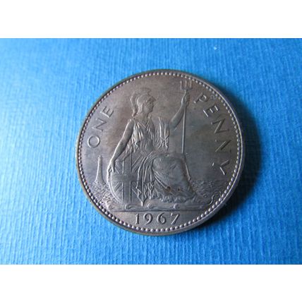 1967 QUEEN ELIZABETH II ONE PENNY FREE POST (zyebid)