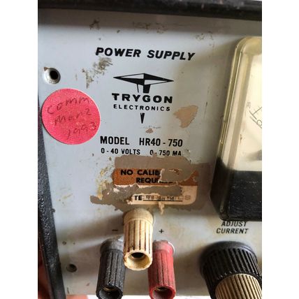 TRYGON HR40-750 DC POWER SUPPLY, 0-40 VOLTS ,AR