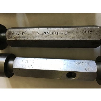 lot 2 THE PIPE MACHINERY INSPECTION GAGE GO NO GO PLUG GAGE 1.300 ,1.329,EP