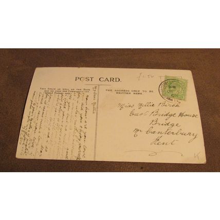 1909 Postcard - Church interior, Lydd - Nr Romey Marsh, Kent