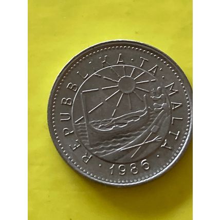 Umlaufmünze Malta 5 Cent 1986
