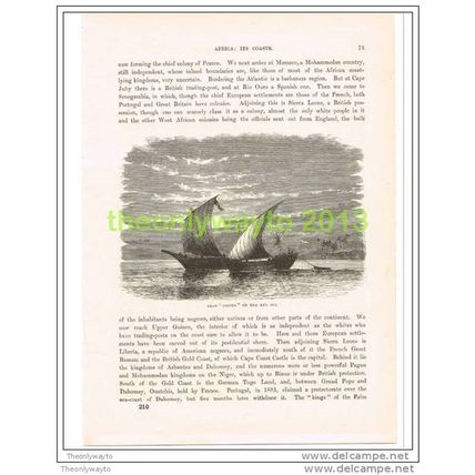 ARAB DHOWS ON THE RED SEA. SAUDI-ARABIA, Book Illustration c1890