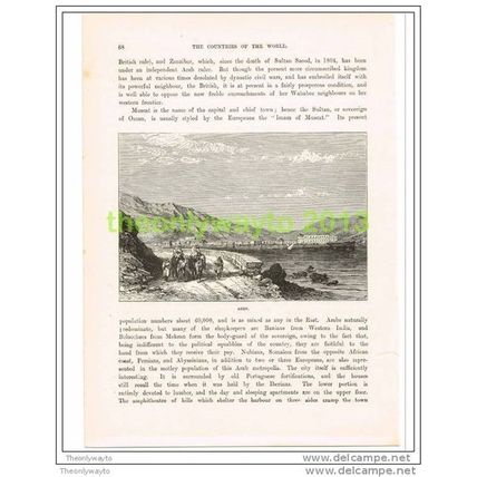 ADEN, YEMEN, Book Illustration c1890
