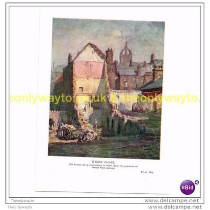 DYERS' CLOSE, BEING DEMOLISHED, EDINBURGH, SCOTLAND, c1929, Book Illustration