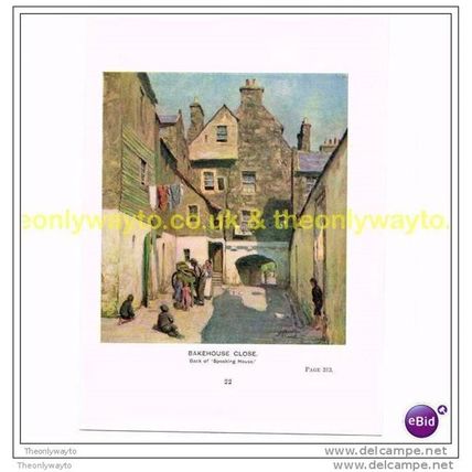 BAKEHOUSE CLOSE, EDINBURGH, SCOTLAND, c1929, Book Illustration