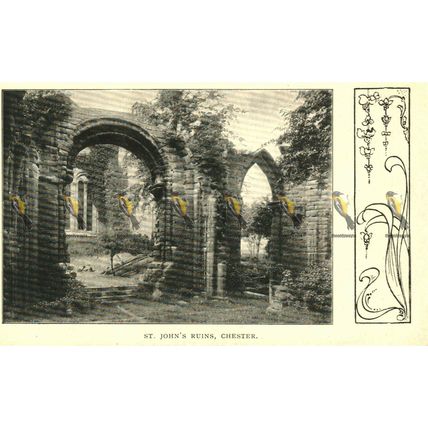 St John's Ruins, Chester, Postcard