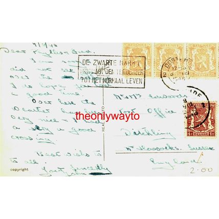 Group Of Fishermen (Pecheurs), Ostende, Belgium, 3447 RP Postcard, 1946