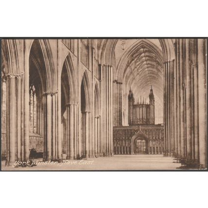 Nave East, York Minster, Yorkshire, c.1920 - Frith's Postcard