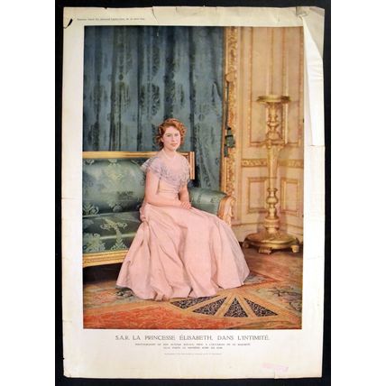 PRINCESS ELIZABETH IN PRIVATE 1944 Mountstuart William Elphinstone UK POSTER #E