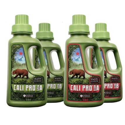 4 Emerald Harvest Cali Pro Grow A&B + Cali Pro Bloom A&B High-Yield Fertilisers