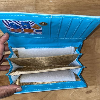 Women’s purse blue leather
