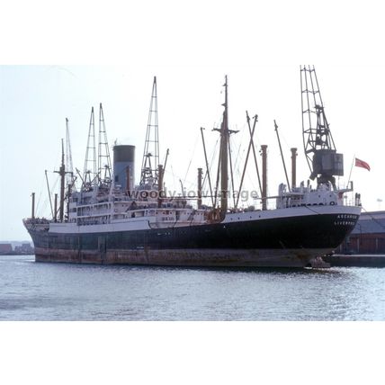SL0969 - Blue Funnel Cargo Ship - Ascanius - photograph 6x4