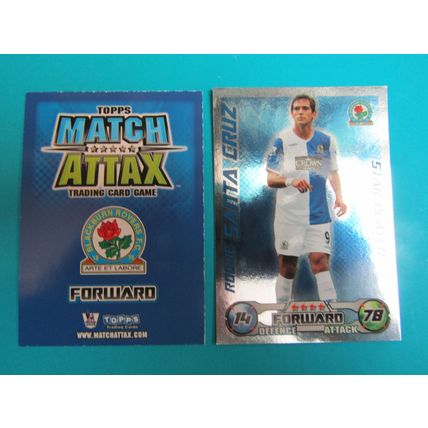 Roque Santa Cruz Star Player Blackburn Rovers Match Attax 2008/09 Football Card