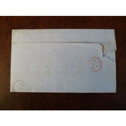 1866 GB QV 1d Red stamp LO Plate 91 cover Charles Prest Wesleyan Islington