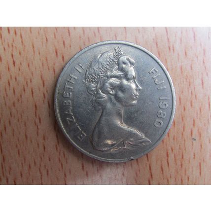 Fiji 1980 20 Cents Coin