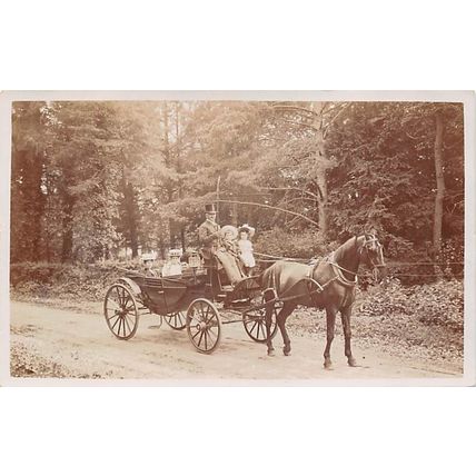 Carriage + children & ladies in the country somewhere : Smith, Stony Stratford
