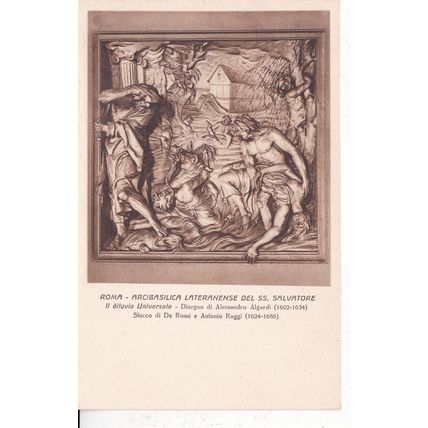 Roma Arcibasilica Lateranense Il Aluvio Universale Italy Postcard VGC