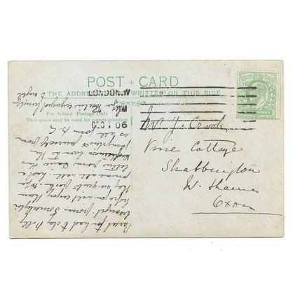 University Boat Race, Oxford Team 1906, Rowing, Sport, RP Postcard.