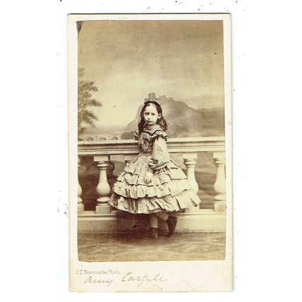 Victorian cdv photo girl Amy Cargill London photographer