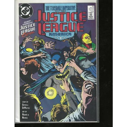 Justice League America, #32, DC Comic, 1989, Mid Grade