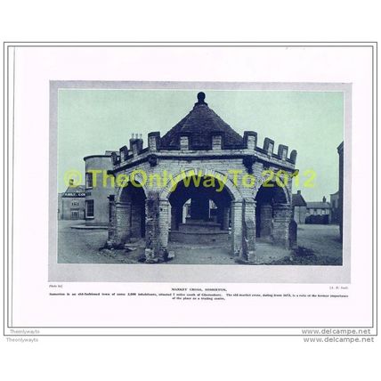 MARKET CROSS, SOMERTON, SOMERSET, ENGLAND, BOOK ILLUSTRATION, c1920