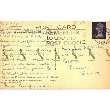 St Nicholas Church, New Romney, Kent, PT4433 Postcard, 1975