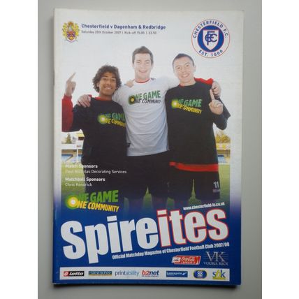 CHESTERFIELD v DAGENHAM & REDBRIDGE League 2 20/10/2007