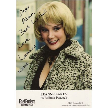 Leanne Lakey as Belinda Peacock Eastenders Hand Signed Cast Photo
