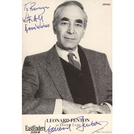 Leonard Fenton as Dr Legg Eastenders Vintage Hand Signed Cast Photo