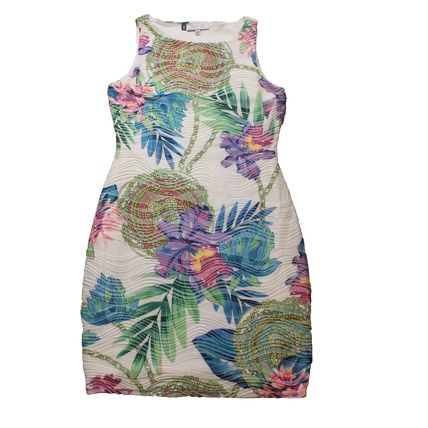 Womens Summer Sundress Size S Sleeveless Lined floral textured Jennifer Lopez
